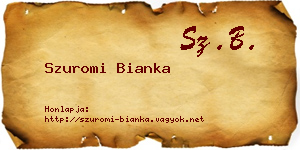 Szuromi Bianka névjegykártya