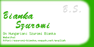 bianka szuromi business card